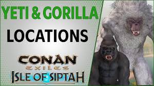 Where To Get Yeti And Gorilla Pets Isle Of Siptah Conan Exiles 2021 Youtube