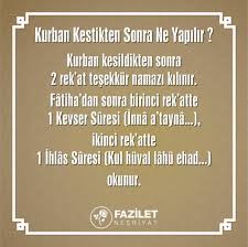 Kurbanı kesildikten sonra 2 rek'at teşekkür namaz kılınır. Fazilet Nesriyat On Twitter Peygamber Efendimiz S A V Buyurdular Ki Kurbaninizi Kestiginizde Elinizdeki Bicagi Birakin Sonra Iki Rekat Namaz Kilin Muslumanlardan Hangisi Bu Iki Rekat Namazi Kilip Allahu Teala Dan Bir Sey Isterse Allahu