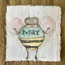 What Kind Of Bee Can T Make Up Its Mind Thedaydreamerie Whimsical Art Tea Bag Art Watercolor Journal