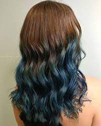 21 Stylish Ombre Color Ideas For Brunettes Stayglam In 2021 Blue Tips Hair Blue Ombre Hair Brown Ombre Hair Color