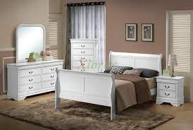 Shop for solid white bedroom furniture at bed bath & beyond. Semi Gloss Sleigh Like Bedroom Furniture Set 170 In Cherry Black White