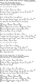 Love Song Lyrics For Send In The Clowns Judy Collins With Chords For Ukulele Guitar Banjo Et Lyrics And Chords Song Lyrics And Chords Guitar Chords For Songs
