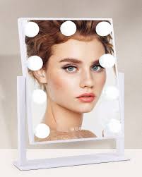 Amazon.com : BWLLNI Lighted Makeup Mirror Hollywood Mirror Vanity Mirror  with Lights, Touch Control Design 3 Colors Dimable LED Bulbs, Detachable  10X Magnification, 360°Rotation, (White) 12" L x 14" W : Beauty