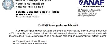 Facilități Fiscale Acordate Pe Perioada Stării De Urgență Prin O U G Nr 33 2020 Blog Contabilitate
