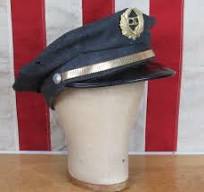 Vintage 1940s Sergeant Wool Uniform Hat Police Visor Cap ...
