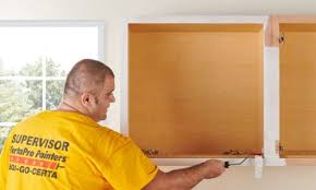 Interior wood stain for kitchen cabinets is most commonly thought of in the various shades of wood, as in light hang all of your newly refaced kitchen cabinet doors following the directions above, then stand back and pat yourself on the back for a job well done. Cabinet Painting And Refinishing Certapro Painters Of Palatine