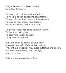 The Risk Poem Silencednomore Quotes To Live By Self Help Bipolar Type 2