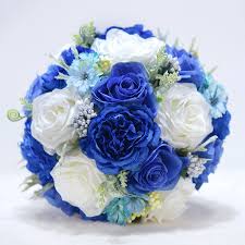 Check spelling or type a new query. Royal Blue White Bridal Bouquet Round Peony Rose Satin Ribbon Wedding Flowers Artificial Handmade Elegant Bride Bouquet De Novia Wedding Bouquets Aliexpress