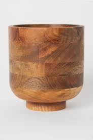 Wooden Plant Pot Beige Mango Wood Home All H M Gb Wooden Plant Pots H M Home Interior Accessories