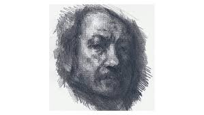 drawing study of Rembrandt`s painting by Gerardo Monroy Vergara