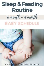 General schedule (six to nine months old). Baby S First Year 6 Month To 9 Month You Are More Blog