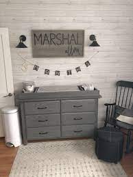 Marshal S Nursery Tour With Brittney Walkington Project Nursery Wood Wall Nursery Grey Stained Wood Grey Wood Furniture