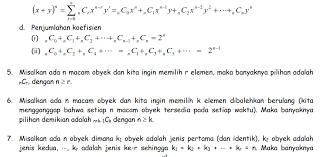 Konsep dan contoh soal kombinasi pada peluang. Kombinatorika Matematika