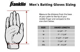 Franklin Batting Glove Size Chart Batting Gloves Gloves