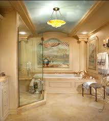 Stretch ceiling with twinkling using art mural to decorate your ceiling is one of great ceiling ideas, this idea suit with all rooms. Hand Painted Ceiling Murals That Mimic The Clouds