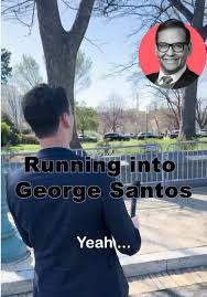 Donald Trump has pardoned George Santos, here’s RUNNING INTO GEORGE SANTOS  #funny #prison #georgesantos #onthestreet #trending