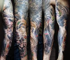 Chronic Ink Tattoos Toronto Tattoo Hanya Mask And Koi Fish Done By Tony Mask Tattoo Tattoos Hannya Mask Tattoo