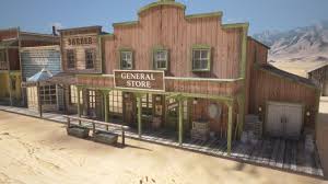 Western Town 3d Model Cgstudio Western Town 3d Model Architecture Architecture Model