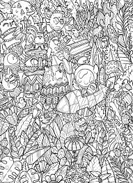 Pin By Christine Holloway On Coloring In 2020 Doodle Coloring Coloring Books Forrest Drawing