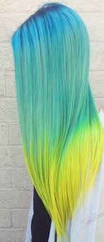 Beautiful Blue And Yellow Hair Hair Styles Dyed Hair Yellow Hair