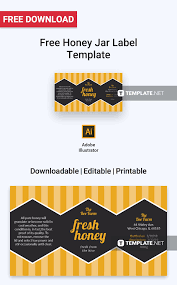 Free Honey Jar Label Template Word Doc Psd Apple Mac Pages Illustrator Publisher Jar Labels Honey Jar Labels Honey Bee Labels