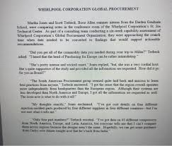 solved whirlpool corporation global procurement case stud