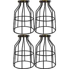 Many ceiling fans are sold without a unscrew any screws in this area and pull off any decorative plates or covers that are concealing install light bulbs, glass shades, and pull chains, following the directions provided by the manufacturer. Newhouse Lighting Wlg1b 4 Metal Bulb Guard Lamp Cage For Pendant Lights Lamp Holders Ceiling Fan And Light Bulb Covers Vintage And Industrial Style 4 Pack Walmart Com Walmart Com