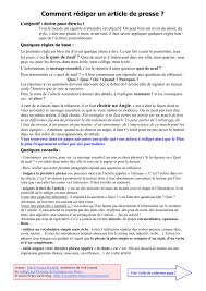 Texte court en haut de l'article, en gras qui résume l'essentiel de l'information et qui doit accrocher l'attention du lecteur. Comment Rediger Un Article De Presse