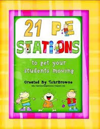 A Fun And Exciting Way To Bring Physical Education To Your Students 21 Colorful Station Ca Elementary Physical Education Physical Education Teacher Pe Lessons
