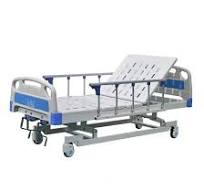 Medical Adjustable Metal Frame Hospital Ward Three Function Medical Bed