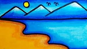 Jadi kesimpulan yang kita ambil untuk selalu mensyukuri semua nikmat dan rezeki yang kita dapat. Cara Menggambar Pemandangan Pantai Dan Gunung Mudah How To Draw Beach Scenery Easy Step By Step Youtube