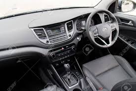 The hyundai tucson features a sleek and fluid exterior design and competes in the popular cuv (crossover utility vehicle) segment. Hong Kong China Aug 26 2015 Hyundai Tucson Facelift 2015 Interior On Aug 26 2015 In Hong Kong Stock Photo Picture And Royalty Free Image Image 50977046