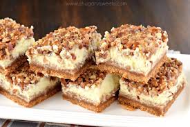Pecan Pie Cheesecake Bars Shugary Sweets Pecan Pie Cheesecake Bars Pecan Pie Cheesecake Bars Recipe Cheesecake Bar Recipes