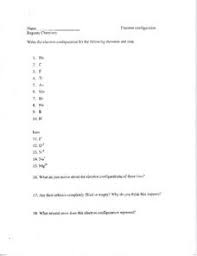 Electron Configuration Lesson Plans Worksheets Lesson Planet