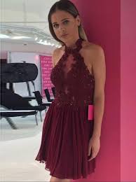 Burgundy Cocktail Dresses Halter Cocktail Dress Short Cocktail Dress Cd00045 Summer Cocktail Dress Homecoming Dresses Short Halter Homecoming Dress