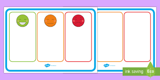 free behaviour management traffic light face cards