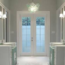 The two colors work well together because they have a similar saturation. Bathrooms Painted Sea Salt Design Ideas