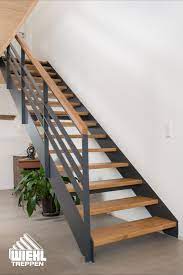 Im innenbereich ist eine wangentreppe in der regel aus holz oder einer kombination von stahl und holz gefertigt. Pin Auf Stahltreppen