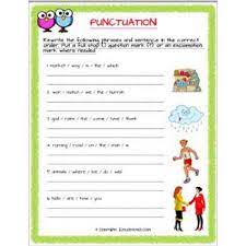 Grammar worksheets for class 2 cbse. English Punctuation And Sequence Worksheet 2 Grade 2 Estudynotes