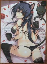 Double Sided Anime Poster: Cat Girl, Kimono Girl | eBay