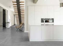 Grey Porcelain Tiled Floor