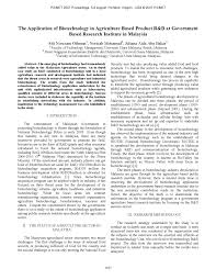 Biotechnology program is affiliated to university of rajasthan, jaipur and is specially designed to provide students with the skills, knowledge and experience that are needed to pursue a. Pdf The Application Of Biotechnology In Agriculture Based Product R D At Government Based Research Institute In Malaysia