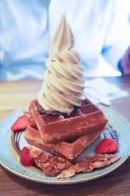 Cream, milk, palm sugar, brown sugar, contains permitted stabiliser and emulsifier as food conditioner, pandan extract, salt. Waffle With Gula Melaka Ice Cream Picture Of Sunday Folks Singapore Tripadvisor