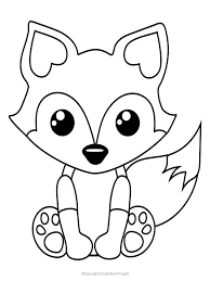 Free Printable Baby Fox Coloring Page Simple Mom Project Fox Coloring Page Free Kids Coloring Pages Animal Coloring Pages