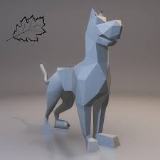 Scooby Doo Inspired Dog 3d Diy Pdf Papercraft Animal Etsy Paper Animals Animal Heads Paper Crafts