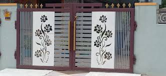 Festnight double door fence gate driveway gate wrought iron fence with spear top 13.1'x6.6'. Pin On Front Gate Design