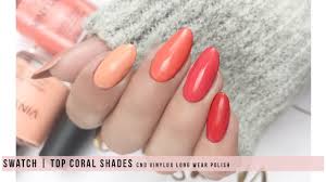 Swatch Top Coral Shades Cnd Vinylux Long Wear Polish