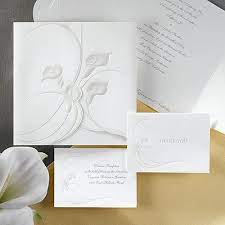 A White Gate Fold Weddinginvitation Features An Embossed Pearl Calla Lily De Lily Wedding Invitations Calla Lily Wedding Invitations Calla Lily Wedding