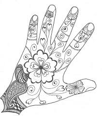 Outline Mehndi Mehndi Designs Book Hand Coloring Zentangle Drawings