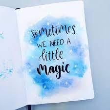 Bullet Journal Calligraphy On Instagram Sometimes We Need A Little Magic In 2020 Brush Lettering Quotes Calligraphy Quotes Doodles Hand Lettering Art I don't have author names for some of them, so if you should happen to know who they belong to, i'd be happy to add their • a mistake is a creative mark waiting to be found. brush lettering quotes calligraphy